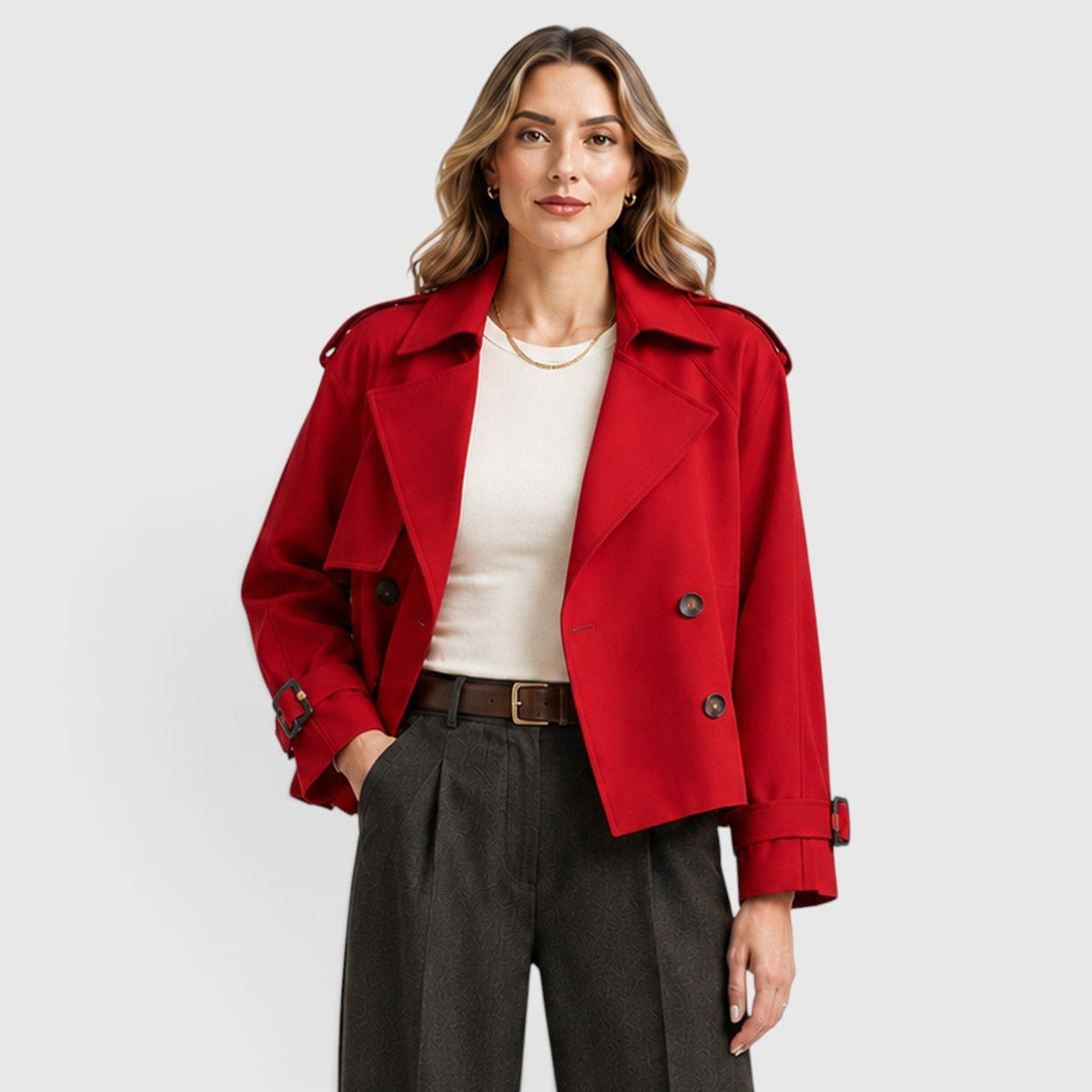 Trench Donna Doppiopetto Leggero Classico Smart Casual