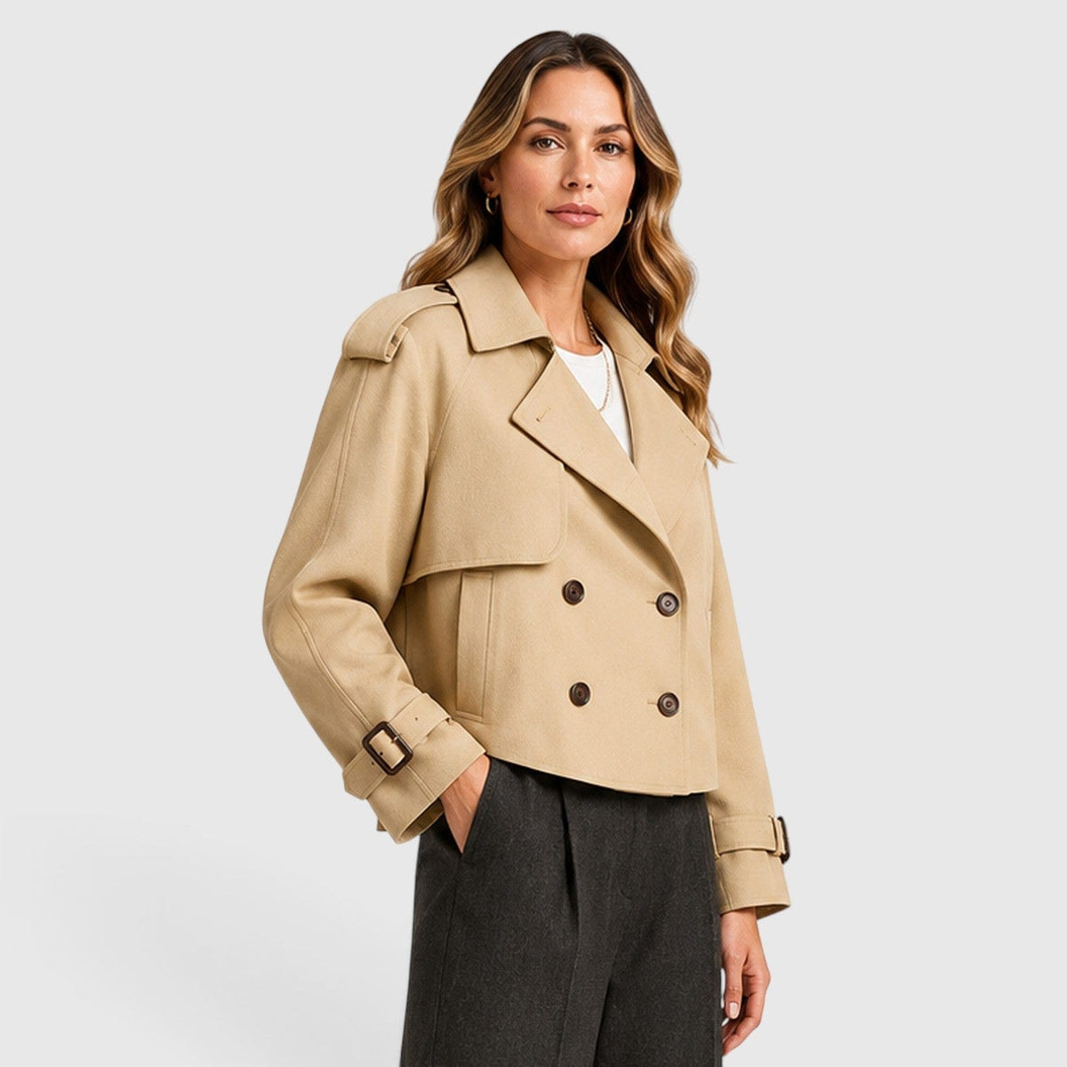 Trench Donna Doppiopetto Leggero Classico Smart Casual