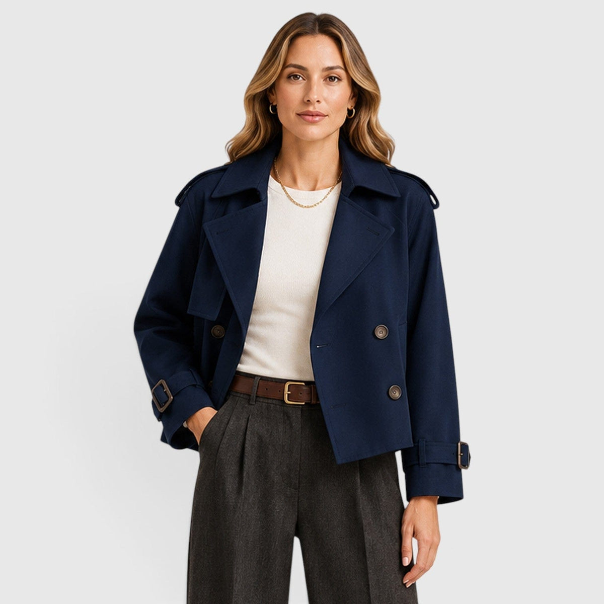 Trench Donna Doppiopetto Leggero Classico Smart Casual