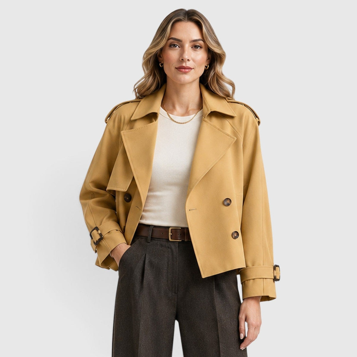 Trench Donna Doppiopetto Leggero Classico Smart Casual