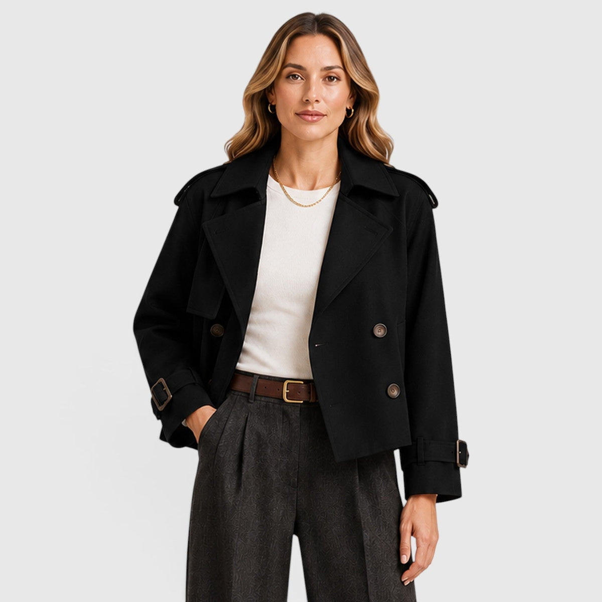 Trench Donna Doppiopetto Leggero Classico Smart Casual