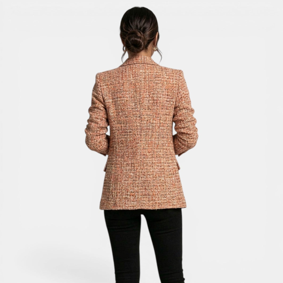 Blazer Donna Stampato Doppiopetto a Maniche Lunghe