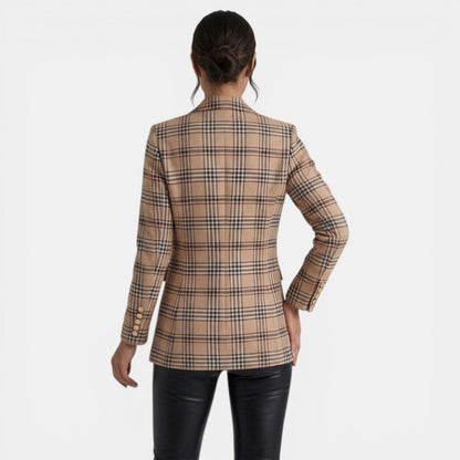 Blazer Donna Stampato Doppiopetto a Maniche Lunghe