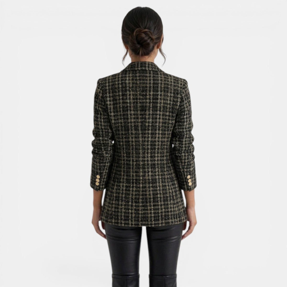 Blazer Donna Stampato Doppiopetto a Maniche Lunghe