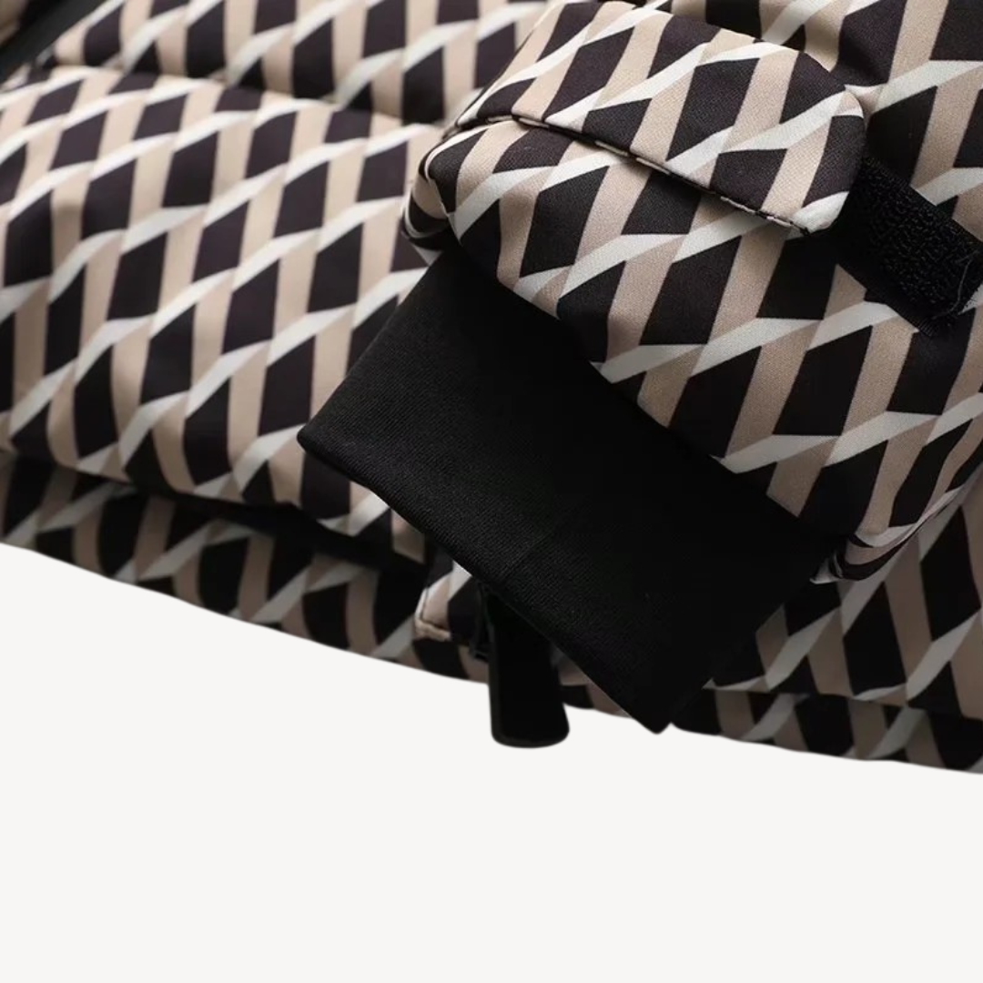 Damen Pufferjacke mit Gürtel – Warme Steppjacke für Winter