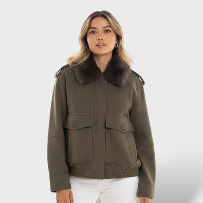 Cappotto Donna Invernale | Collo Removibile, Zip e Tasche