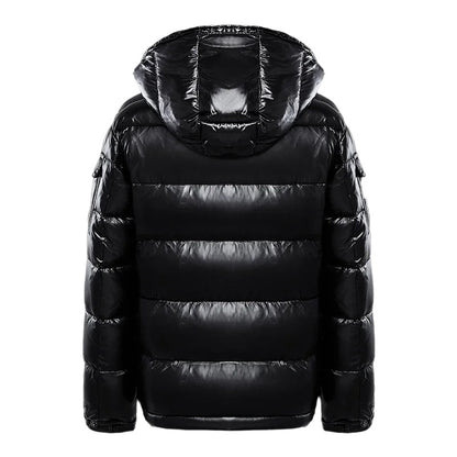 Herren Pufferjacke Glänzend – Wasserdichte Winterjacke mit Kapuze