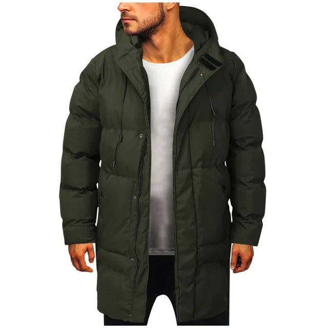 Herren Pufferjacke Lang – Warme Steppjacke für kalte Wintertage