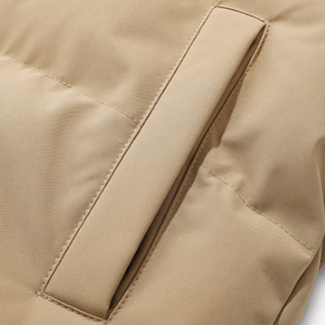 Herren Pufferjacke mit Kapuze – Warme Winterjacke aus leichtem Polyester