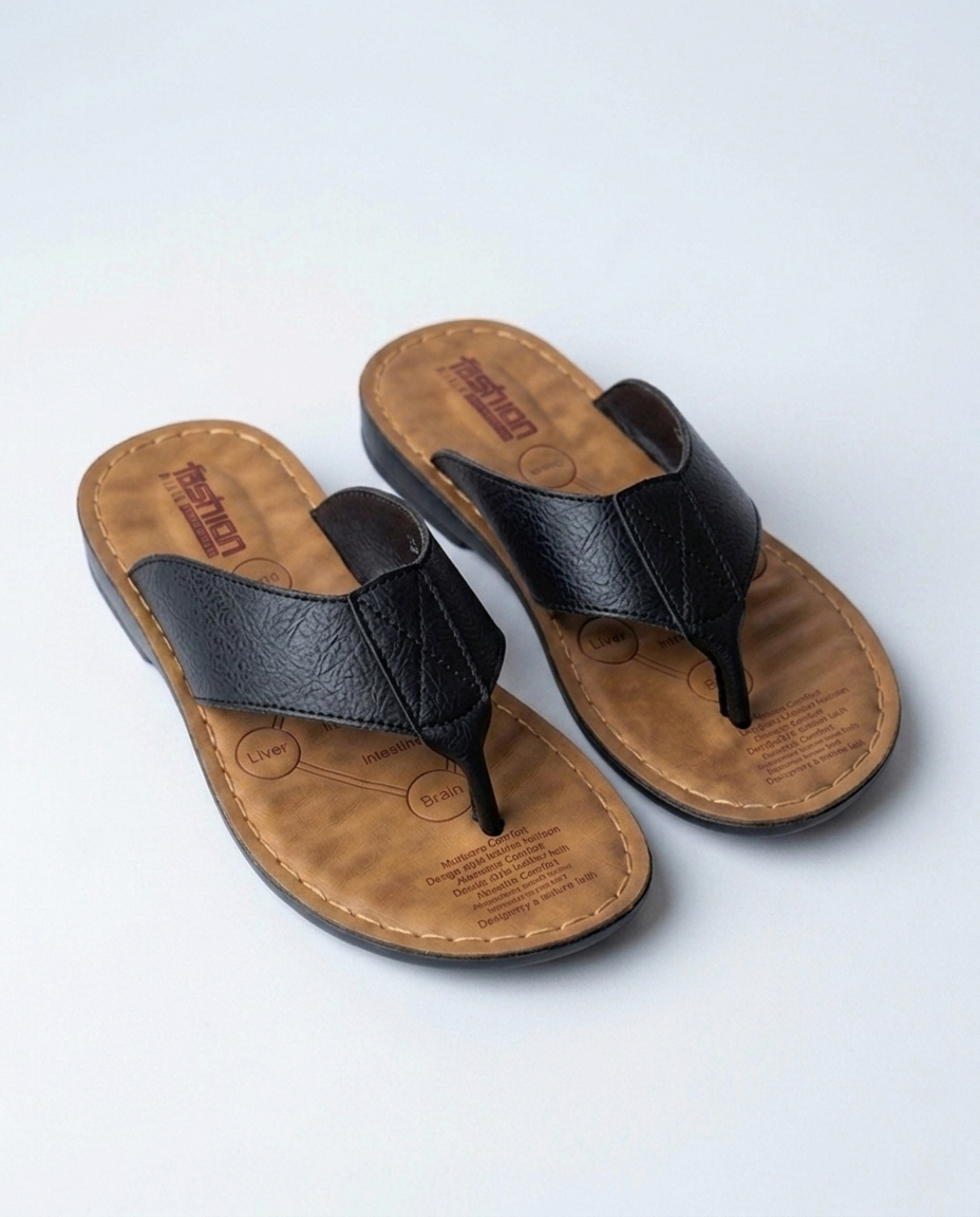 Light Brown Men's Summer Flip Flop Sandals Wide Toe Post — Lino Conti