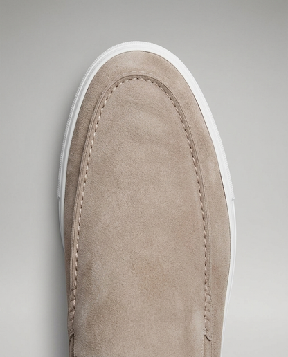 Yacht | Mule Uomo in Camoscio Beige con Tallone Aperto