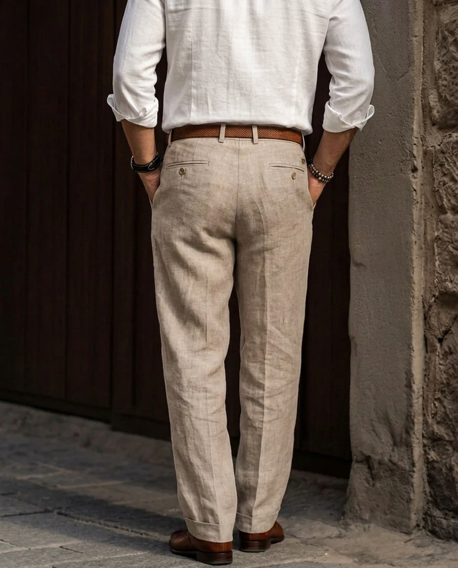 Pantaloni Uomo Eleganti Casual Leggeri dal Tocco Morbido