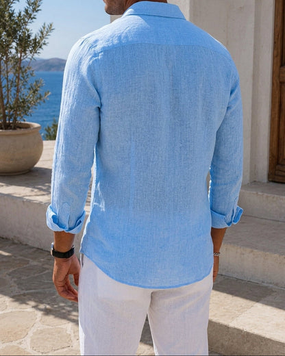 Camicia Uomo Manica Lunga Leggera e Traspirante per l’Estate