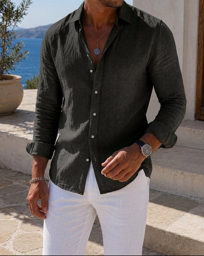 Camicia Uomo Manica Lunga Leggera e Traspirante per l’Estate