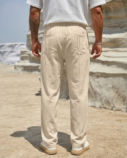 Pantaloni Estivi Uomo Traspiranti con Coulisse Taglio Rilassato