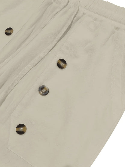 Pantaloni casual uomo con coulisse e tasche a patta