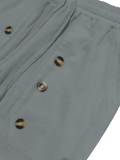 Pantaloni casual uomo con coulisse e tasche a patta
