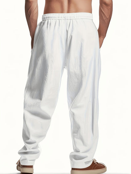 Pantaloni casual uomo con coulisse e tasche a patta