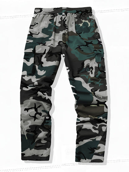 Jogger Cargo Uomo Camouflage | Coulisse Regolabile e Tasche Laterali