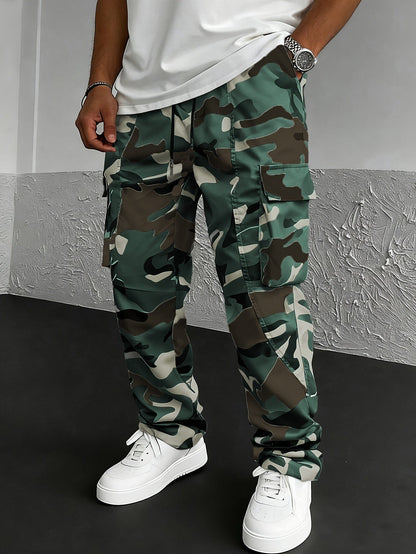Jogger Cargo Uomo Camouflage | Coulisse Regolabile e Tasche Laterali