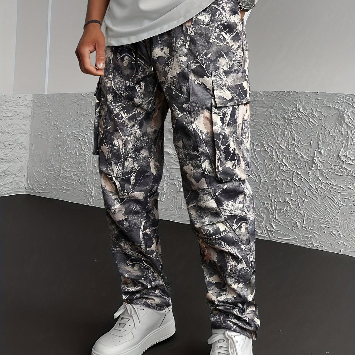 Jogger Cargo Uomo Camouflage | Coulisse Regolabile e Tasche Laterali