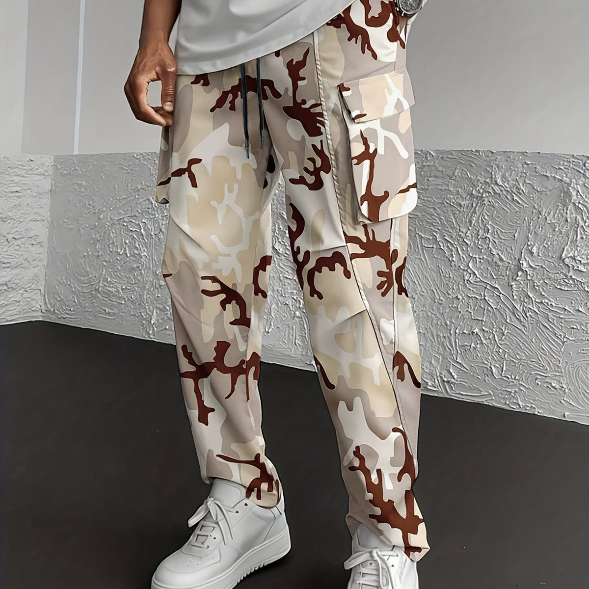 Jogger Cargo Uomo Camouflage | Coulisse Regolabile e Tasche Laterali