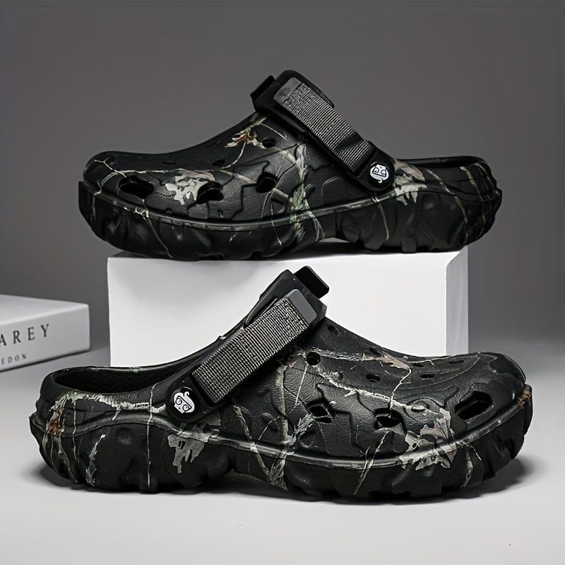Zoccoli Uomo Camouflage con Cinturino Regolabile