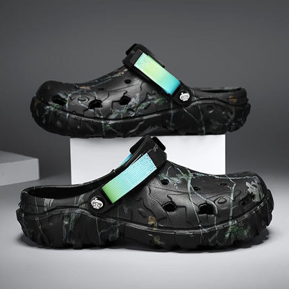 Zoccoli Uomo Camouflage con Cinturino Regolabile