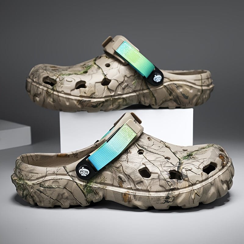 Zoccoli Uomo Camouflage con Cinturino Regolabile
