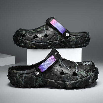 Zoccoli Uomo Camouflage con Cinturino Regolabile