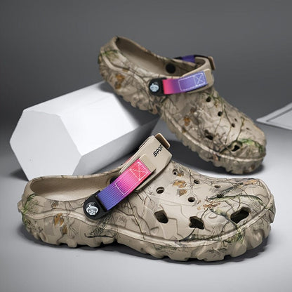 Zoccoli Uomo Camouflage con Cinturino Regolabile