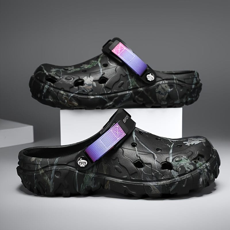 Zoccoli Uomo Camouflage con Cinturino Regolabile