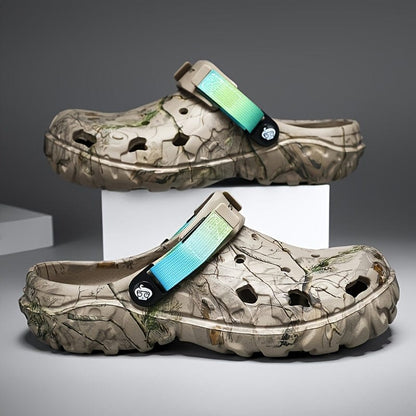 Zoccoli Uomo Camouflage con Cinturino Regolabile