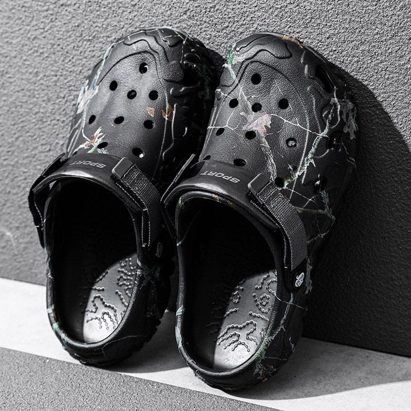 Zoccoli Uomo Camouflage con Cinturino Regolabile