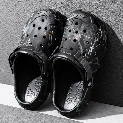 Zoccoli Uomo Camouflage con Cinturino Regolabile
