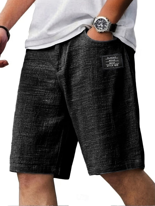 Pantaloncini Casual Uomo Testurizzati con Vita Elastica
