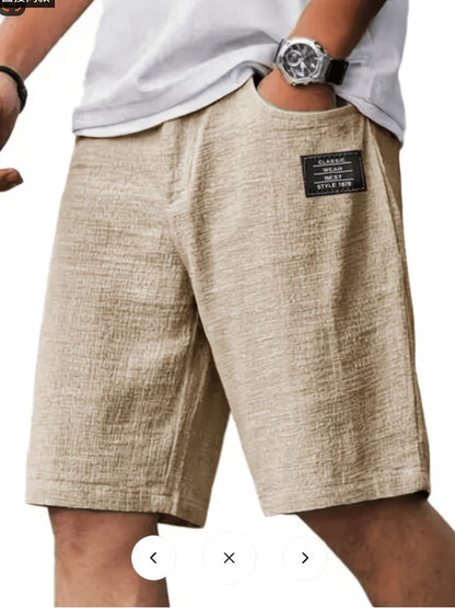 Pantaloncini Casual Uomo Testurizzati con Vita Elastica