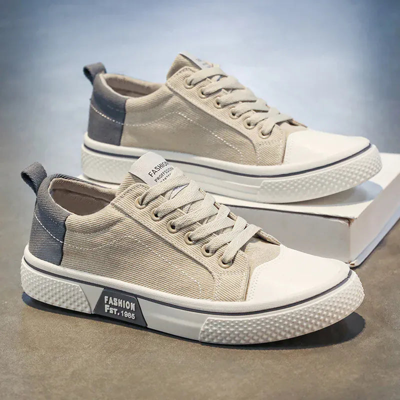 Sneakers in Tela Uomo con Lacci e Suola Ammortizzata
