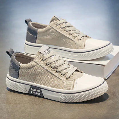 Sneakers in Tela Uomo con Lacci e Suola Ammortizzata
