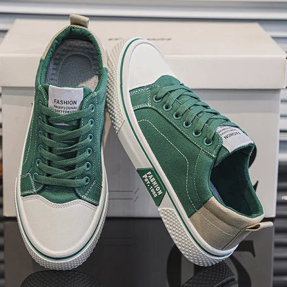 Sneakers in Tela Uomo con Lacci e Suola Ammortizzata