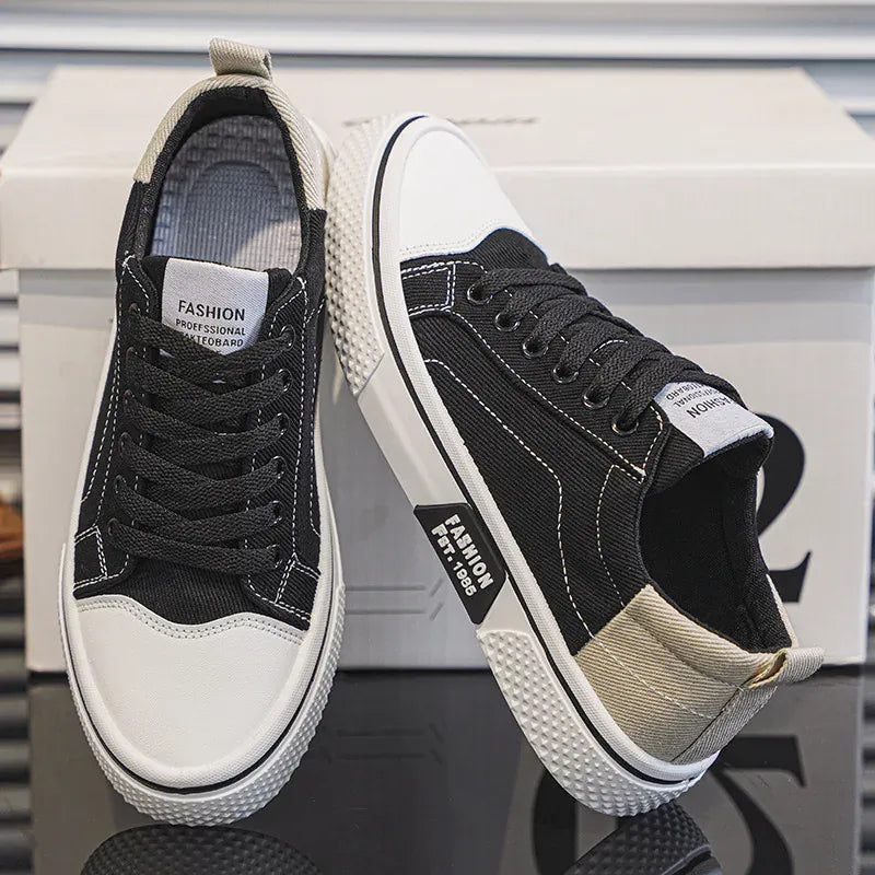 Sneakers in Tela Uomo con Lacci e Suola Ammortizzata