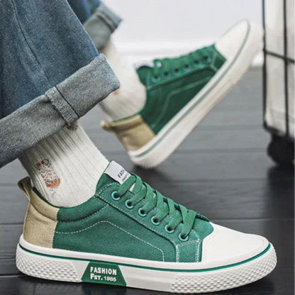 Sneakers in Tela Uomo con Lacci e Suola Ammortizzata