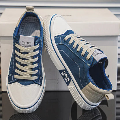 Sneakers in Tela Uomo con Lacci e Suola Ammortizzata