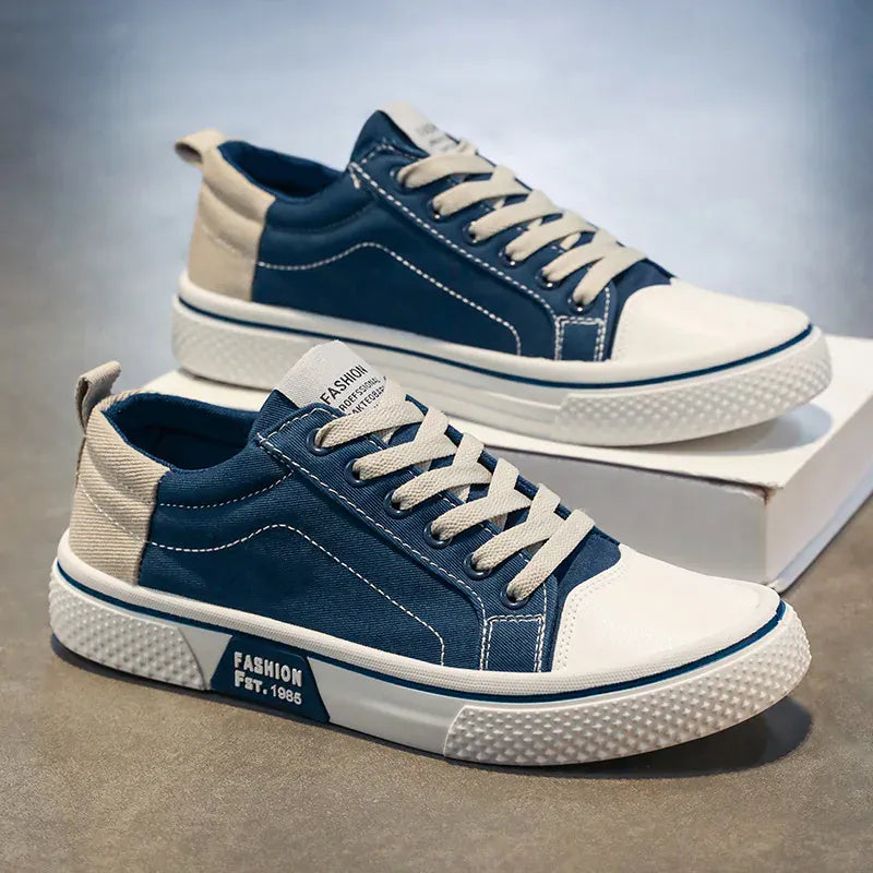 Sneakers in Tela Uomo con Lacci e Suola Ammortizzata