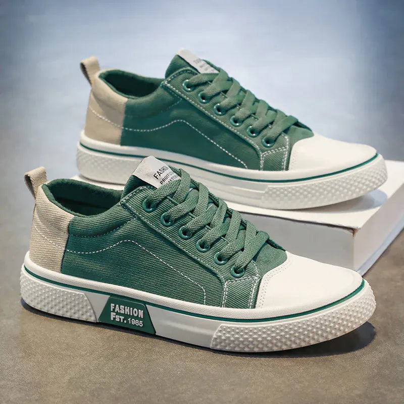 Sneakers in Tela Uomo con Lacci e Suola Ammortizzata