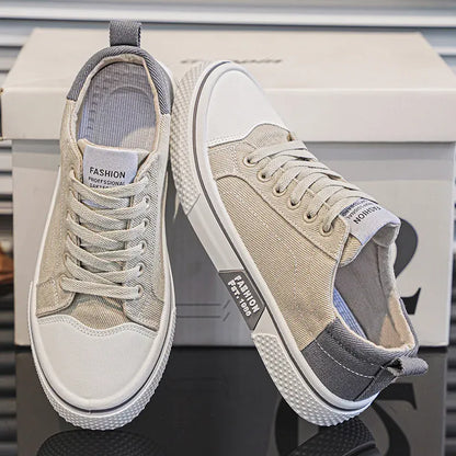 Sneakers in Tela Uomo con Lacci e Suola Ammortizzata