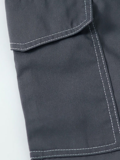 Pantaloni cargo uomo con cuciture a contrasto e tasche multiple