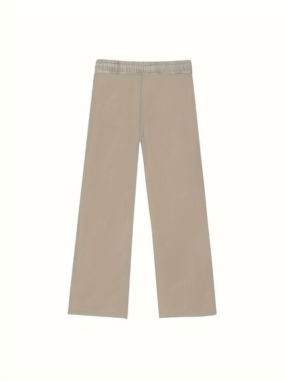 Pantaloni Uomo a Gamba Larga con Coulisse e Piega Frontale