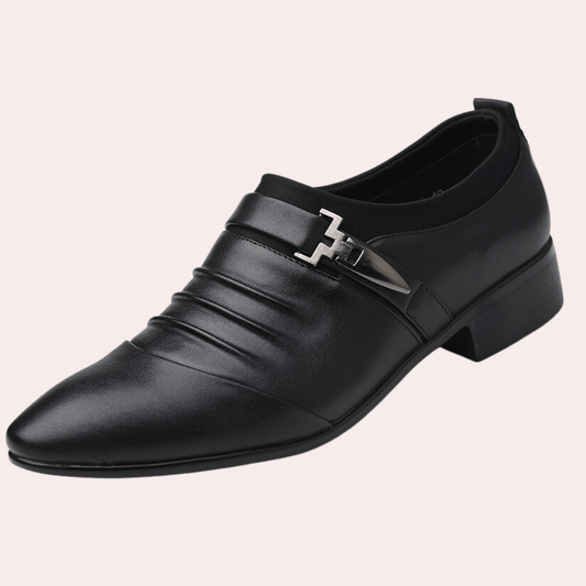 Scarpe Eleganti Uomo Slip-On con Dettaglio Metallico