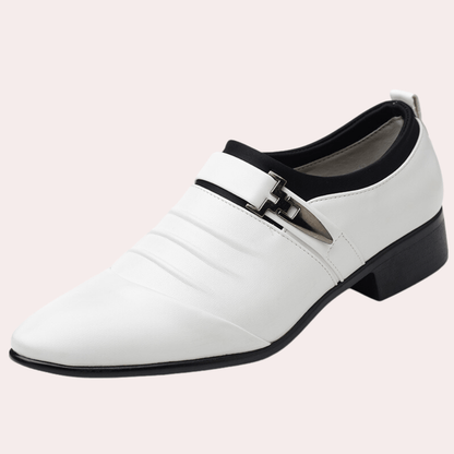 Scarpe Eleganti Uomo Slip-On con Dettaglio Metallico